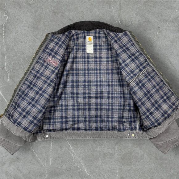 Vintage Carhartt Detroit Blanket Lined Work Jacket J97 MTL Duck Canvas USA - 2XL - Picture 5 of 8